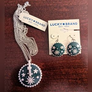 NIB Lucky Brand necklace and earrings set (new with tags and box)